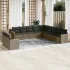 Set canapele de grădină cu perne, 11 piese, bej, poliratan GartenMobel Dekor