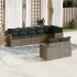 Set canapele de grădină, 8 piese, cu perne, bej, poliratan GartenMobel Dekor