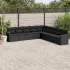 Set mobilier de grădină cu perne, 9 piese, negru, poliratan GartenMobel Dekor