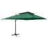 Umbrelă de grădină în consolă cu blat dublu, culoare nisip, 400x300 cm GartenMobel Dekor