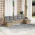 Set canapele de grădină, 7 piese, cu perne, bej, poliratan GartenMobel Dekor