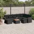 Set canapele de grădină cu perne, 10 piese, negru, poliratan GartenMobel Dekor