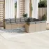 Set canapele de grădină cu perne, 11 piese, gri, poliratan GartenMobel Dekor