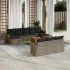 Set canapele de grădină cu perne, 11 piese, negru, poliratan GartenMobel Dekor