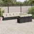 Set canapele de grădină cu perne, 11 piese, gri, poliratan GartenMobel Dekor
