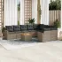 Set mobilier de grădină cu perne, 10 piese, gri, poliratan GartenMobel Dekor