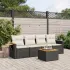 Set mobilier de grădină cu perne, 5 piese, negru, poliratan GartenMobel Dekor