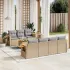Set mobilier de grădină cu perne, 8 piese, negru, poliratan GartenMobel Dekor