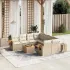 Set canapele de grădină, 9 piese, cu perne, bej, poliratan GartenMobel Dekor
