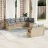 Set canapele de grădină, 9 piese, cu perne, bej, poliratan GartenMobel Dekor