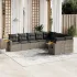 Set canapele de grădină, 9 piese, cu perne, bej, poliratan GartenMobel Dekor