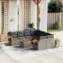 Set canapele de grădină, 9 piese, cu perne, bej, poliratan GartenMobel Dekor