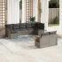 Set canapele de grădină, 9 piese, cu perne, bej, poliratan GartenMobel Dekor
