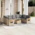 Set canapele de grădină cu perne, 10 piese, bej, poliratan GartenMobel Dekor