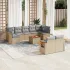 Set canapele de grădină cu perne, 10 piese, bej, poliratan GartenMobel Dekor