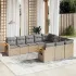 Set mobilier de grădină cu perne, 10 piese, gri, poliratan GartenMobel Dekor