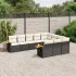 Set mobilier de grădină cu perne, 10 piese, gri, poliratan GartenMobel Dekor