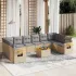 Set canapele de grădină cu perne, 11 piese, bej, poliratan GartenMobel Dekor