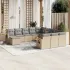 Set canapele de grădină cu perne, 11 piese, bej, poliratan GartenMobel Dekor