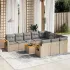 Set canapele de grădină cu perne, 11 piese, bej, poliratan GartenMobel Dekor