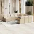 Set canapele de grădină cu perne, 11 piese, bej, poliratan GartenMobel Dekor