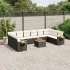 Set canapele de grădină cu perne, 11 piese, bej, poliratan GartenMobel Dekor