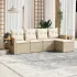 Set canapea de grădină cu perne, 5 piese, gri, poliratan GartenMobel Dekor