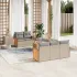 Set mobilier de grădină cu perne, 6 piese, negru, poliratan GartenMobel Dekor