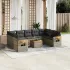 Set canapele de grădină cu perne, 10 piese, bej, poliratan GartenMobel Dekor