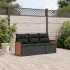 Set mobilier de grădină cu perne, 3 piese, negru, poliratan GartenMobel Dekor