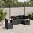Set mobilier de grădină cu perne, 5 piese, negru, poliratan GartenMobel Dekor