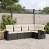 Set mobilier de grădină cu perne, 5 piese, negru, poliratan GartenMobel Dekor