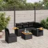 Set mobilier de grădină cu perne, 6 piese, negru, poliratan GartenMobel Dekor