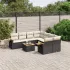 Set canapele de grădină, 9 piese, cu perne, bej, poliratan GartenMobel Dekor