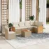 Set canapele de grădină, 7 piese, cu perne, gri, poliratan GartenMobel Dekor