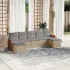 Set canapele de grădină, 7 piese, cu perne, bej, poliratan GartenMobel Dekor