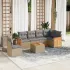 Set canapele de grădină, 7 piese, cu perne, gri, poliratan GartenMobel Dekor