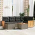 Set canapele de grădină, 7 piese, cu perne, gri, poliratan GartenMobel Dekor