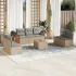 Set canapele de grădină, 8 piese, cu perne, bej, poliratan GartenMobel Dekor