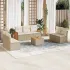 Set canapele de grădină, 8 piese, cu perne, bej, poliratan GartenMobel Dekor