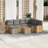 Set canapele de grădină, 8 piese, cu perne, bej, poliratan GartenMobel Dekor