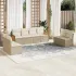 Set canapele de grădină, 8 piese, cu perne, bej, poliratan GartenMobel Dekor