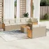 Set canapele de grădină, 9 piese, cu perne, bej, poliratan GartenMobel Dekor