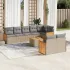 Set canapele de grădină, 9 piese, cu perne, bej, poliratan GartenMobel Dekor