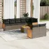 Set canapele de grădină, 9 piese, cu perne, bej, poliratan GartenMobel Dekor