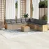 Set canapele de grădină cu perne, 10 piese, negru, poliratan GartenMobel Dekor