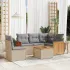 Set mobilier de grădină cu perne, 6 piese, negru, poliratan GartenMobel Dekor