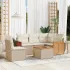 Set mobilier de grădină cu perne, 6 piese, negru, poliratan GartenMobel Dekor