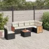 Set canapele de grădină, 7 piese, cu perne, gri, poliratan GartenMobel Dekor
