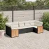 Set canapele de grădină, 7 piese, cu perne, bej, poliratan GartenMobel Dekor